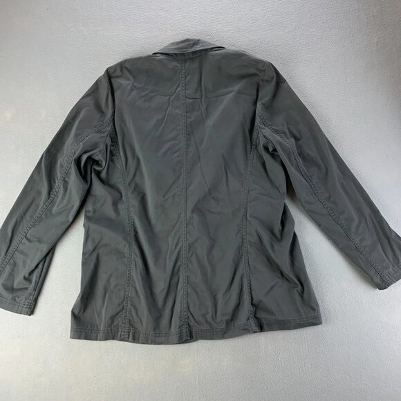 J Jill Blazer Jacket Gray Medium Lightweight Casual Stretch Two Button Workwear - Picture 4 of 14
